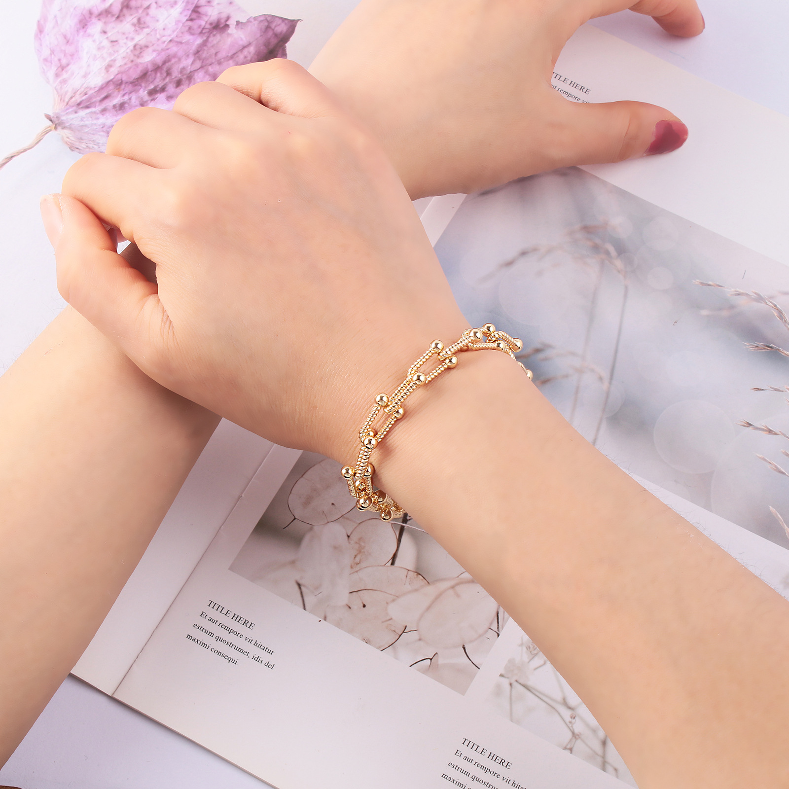 Fashion Solid Color Copper Bracelets 1 Piece