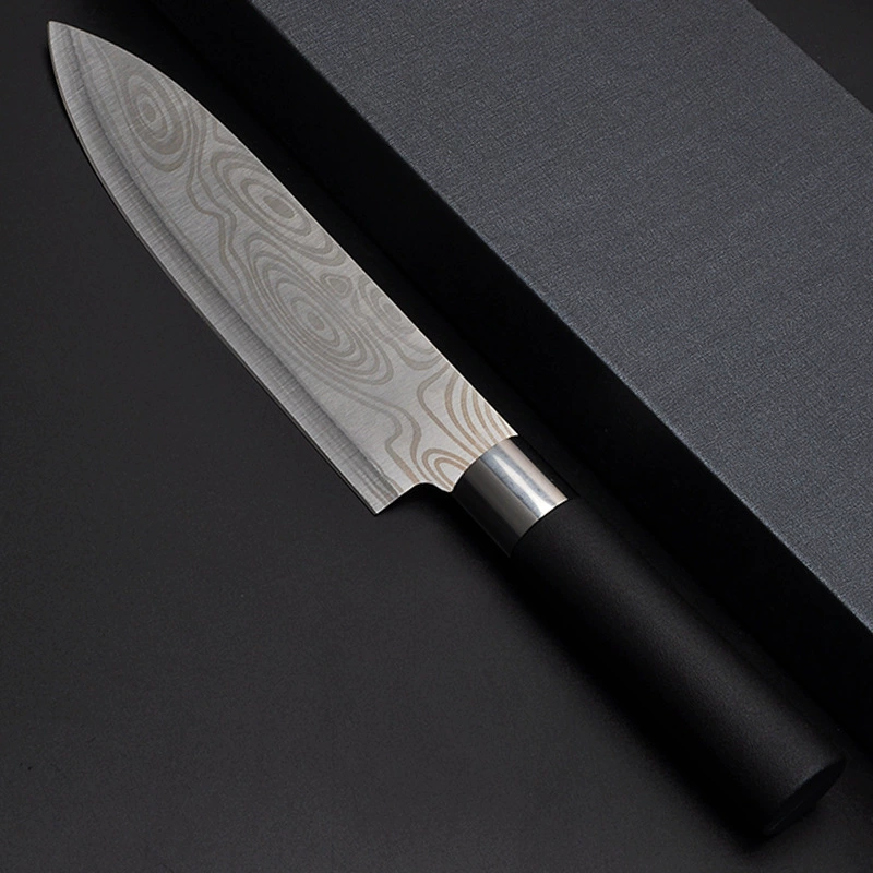 Damascus laser kitchen kitchen knife all -steel knife high -end home dormitory leaflet opening blade cutting vegetable artifact