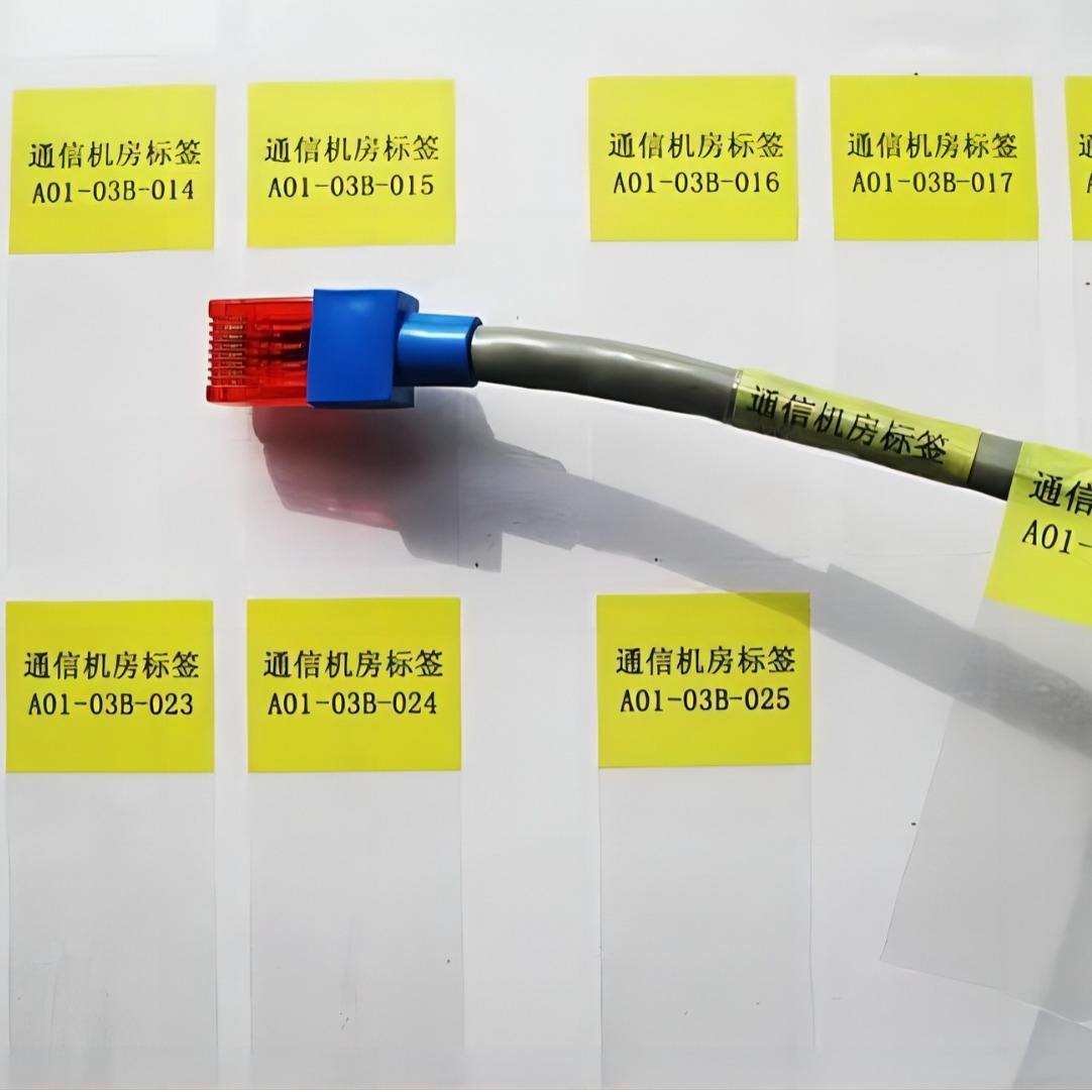 卷筒线缆标签光纤网线综合布线工程深圳定制透明防油包装不干胶