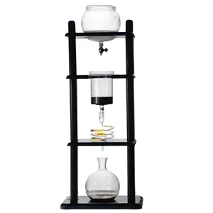 Ice Drop Coffee Pot Drip Ice Brewing Pot Cold Extraction Ice Brewing Coffee Glass Pot for 5-8 People Household Hand Brewing Coffee Pot
