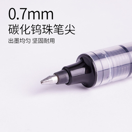 White Snow 157 Ballpoint Pen 0.7mm Black Bold Straight Liquid Ink Pen Office Accounting Thick Tip General Writing Pen