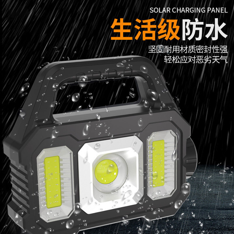 Sonda de luz portátil de alta potencia COB al aire libre linterna portátil fuerte luz recargable Super brillante reflector de largo alcance