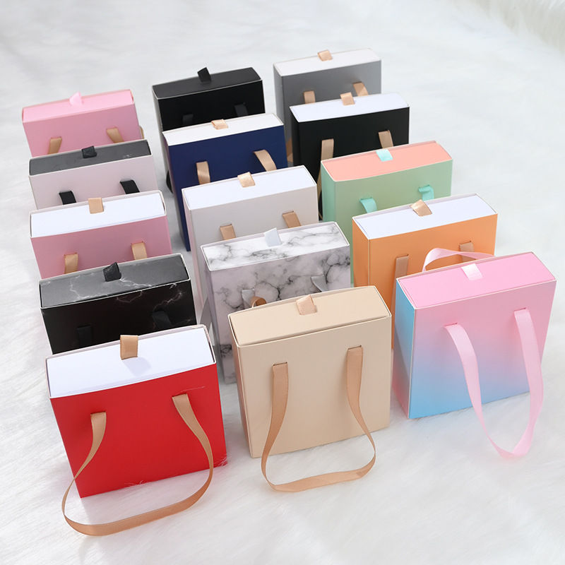 新款手提抽拉式抽屉盒项链戒指耳环手镯包装盒珠宝首饰礼品盒