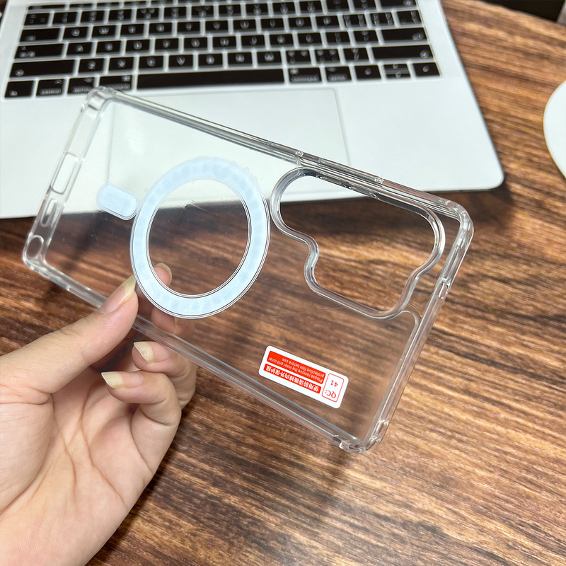 サムスン S25 透明磁気電話ケース S24Ultra アクリル高透明 A56 保護カバー A36 卸売に適しています|undefined
