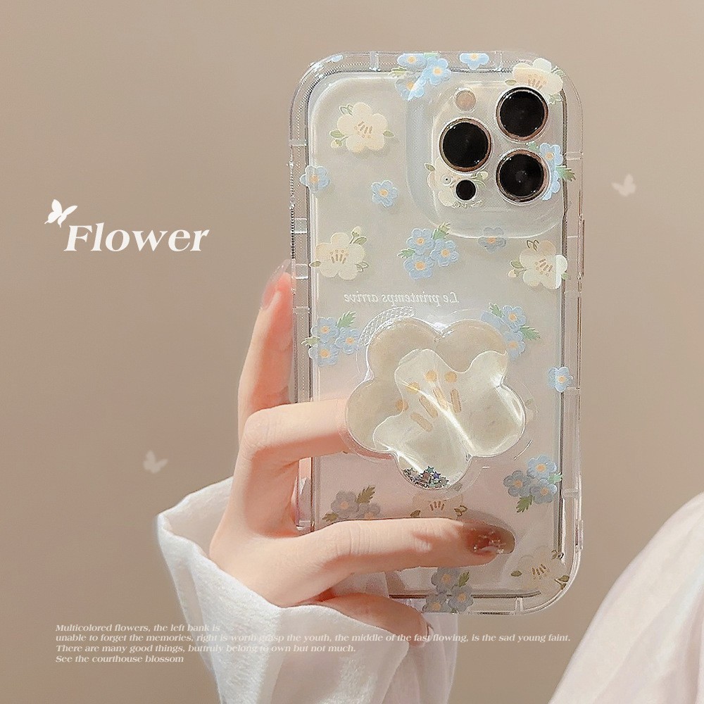 Suitable for iPhone 13 phone case, Apple 15 promax phone case, summer 14 transparent floral case, high-end feeling 12