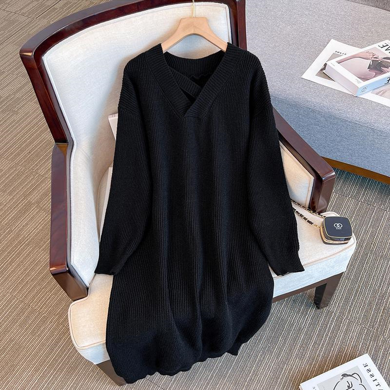  冬  M-3XL 大きいサイズ ワンピース