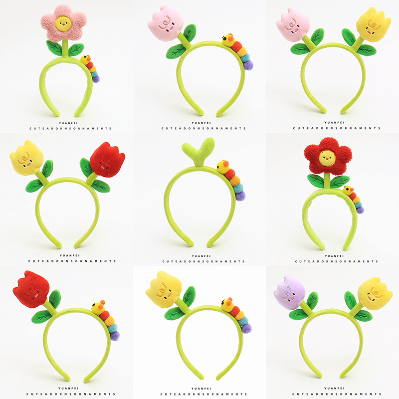 Băng Đô Hoa Tulip mẫu mới dễ thương Băng đô hoạt hình Sâu Bướm siêu dễ thương