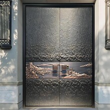不锈钢烤漆别墅大门德式卡门进户门防盗门庭院大门自建房门防爆门