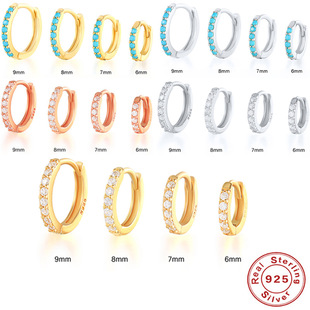 ���N��S925���y�AȦ��Ȧ����h�����荾G��ʯ18k��һ�����l