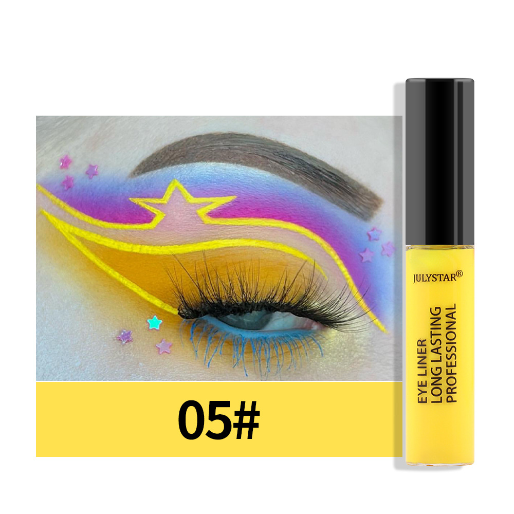 julystar Cross-border Halloween Beauty Eyeliner Liquid Cross-border Colored Waterproof, Oil-Proof and non-smudging Eyeliner Pen wholesale undefined
