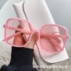 Square fashionable sunglasses, glasses solar-powered, retro sun protection cream, 2022 collection, UF-protection, wholesale