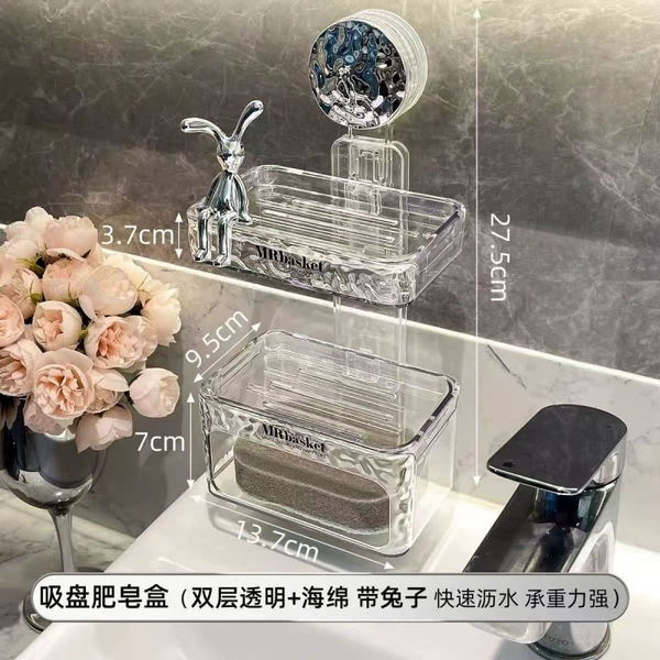 Double-layer bath sponge, rabbit