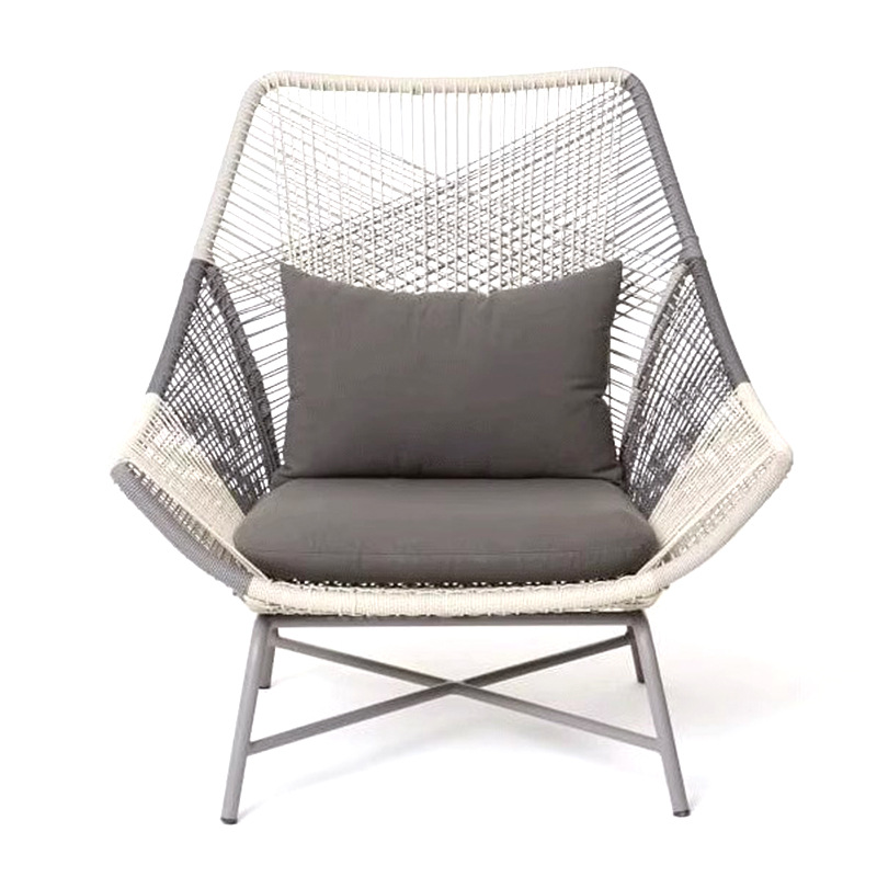 Balcony casual chair Outdoor homestay courtyard garden outdoor open -air waterproof single rattan chair Simple rattan sofa chair 5