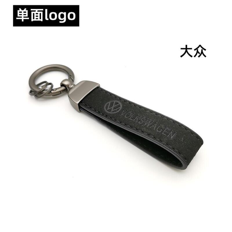 スエードレザーカーキーホルダートレンディなブランドカーロゴキーホルダーメンズハイエンドペンダントメルセデスベンツメタルレザーキーホルダー|undefined
