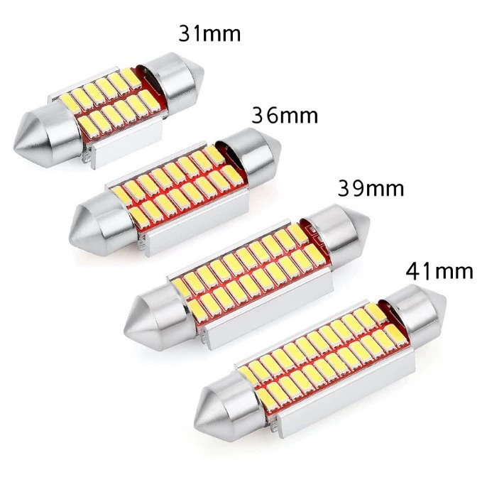 Автомобильный светодиодный двойной наконечник 4014 16SMD36MM Лампа для чтения 31 36 41 мм фонарь номерной лампы на крыше