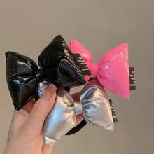 韩国小众设计可爱少女立体粉色蝴蝶结发圈头绳扎马尾丸子头皮筋