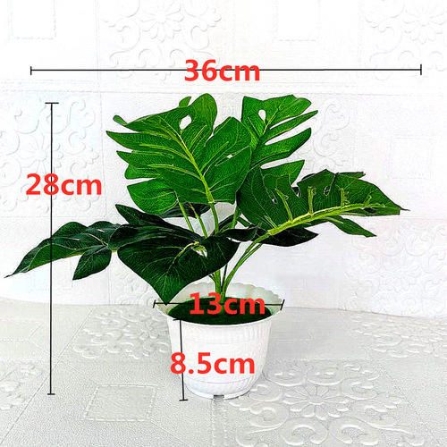 Simulation plant potted fake flower pot simulation green plant ornament 9 heads turtle back leaf bonsai simulation flower wholesale cross-border