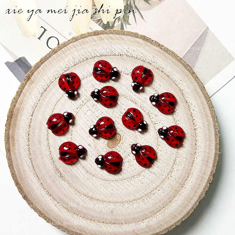 Little Red Book same style seven-star ladybug nail jewelry Japanese new cute ear studs accessories nail diamond jewelry wholesale Little Red Book same style seven-star ladybug nail jewelry Japanese new cute ear studs accessories nail diamond jewelry wholesale