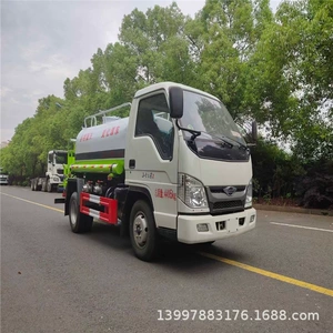 Foton 3 tonluq su çiləyici maşın, mavi nömrəli, şəhər yaşıllaşdırma