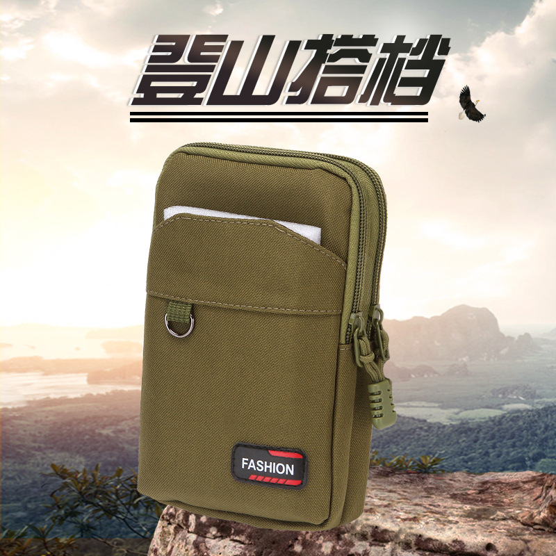 Cross-border men's outdoor phone bag large capacity phone waist bag Amazon outdoor hiking waist bag construction site batch