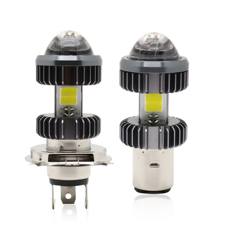 Bombilla delantera LED de automóviles y motocicletas con tres garras H4 lente de doble luz ultra brillante modificada lámpara de niebla de dos colores image 7