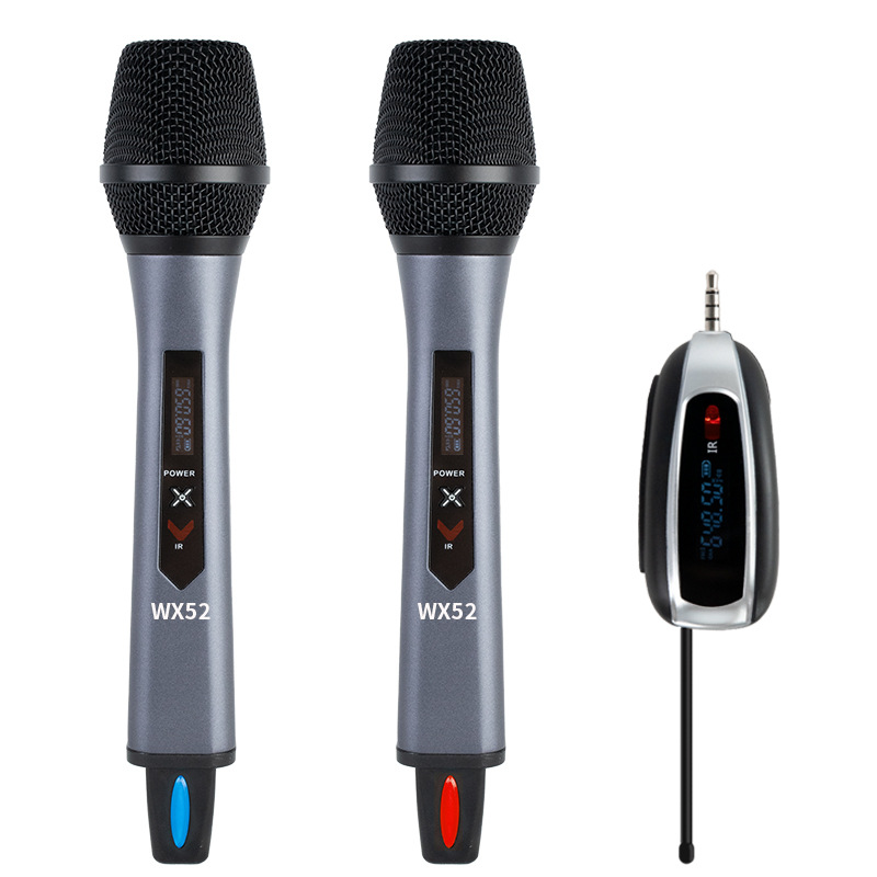 WX52无线麦克风K歌舞台演出磁吸无线话筒可充电红外对频一拖二
