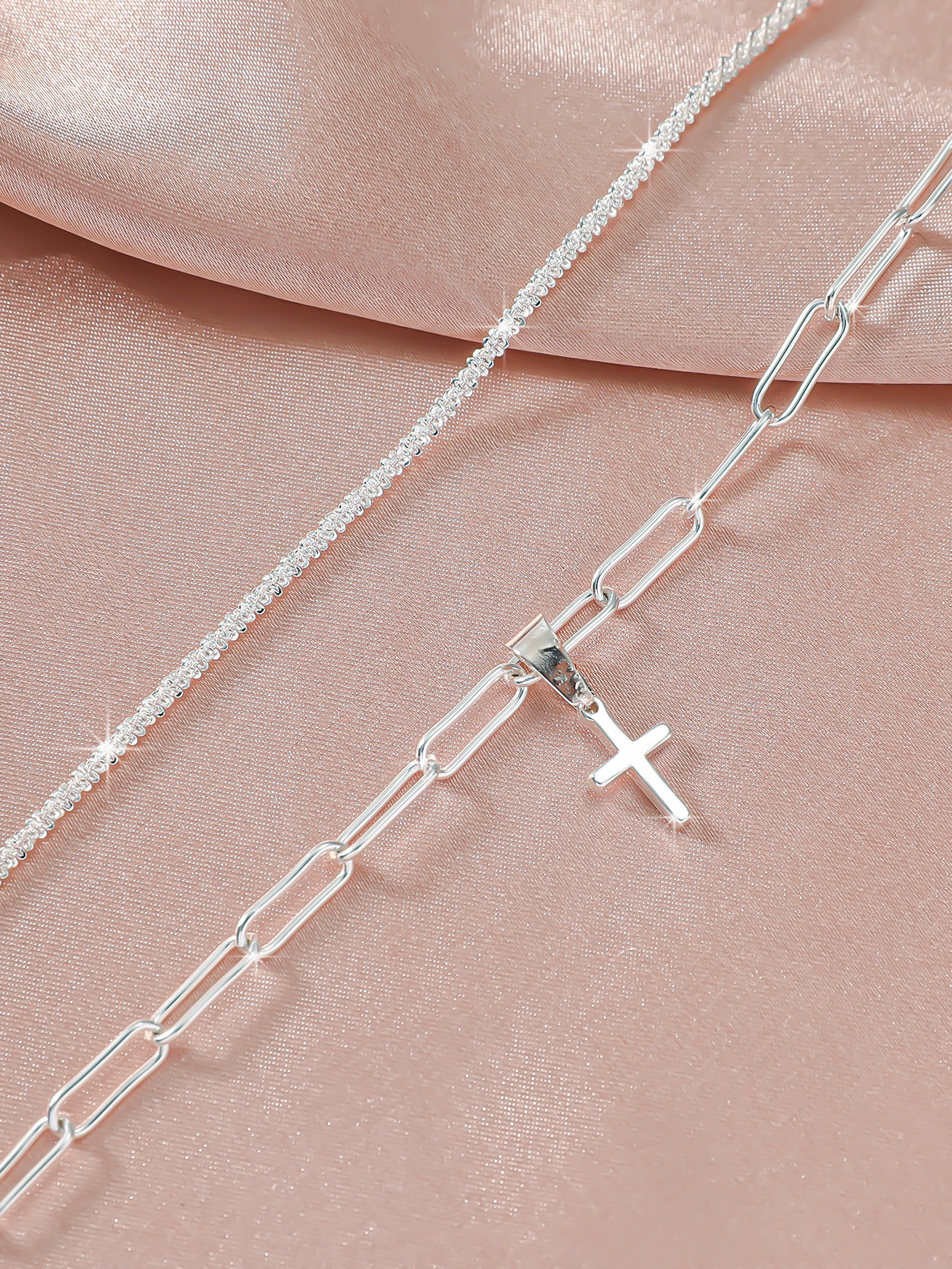15g Weight Anklet Classification 1 Piece Quantity Casual Occasion Alloy, Copper Material Cross Pattern Women's Gender Beach, Simple Style Style Wholesale Jewelry Beach Simple Style Cross Alloy Copper Anklet 12