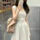 French High-end First Love White Sling dress Women's Summer 2024 New Spring Long Skirt Elegant Slim-fit
