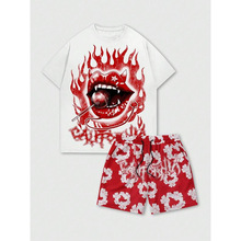 D 37531 Hip Hop Print T-shirt ����ӡ������ T ���羳��ó