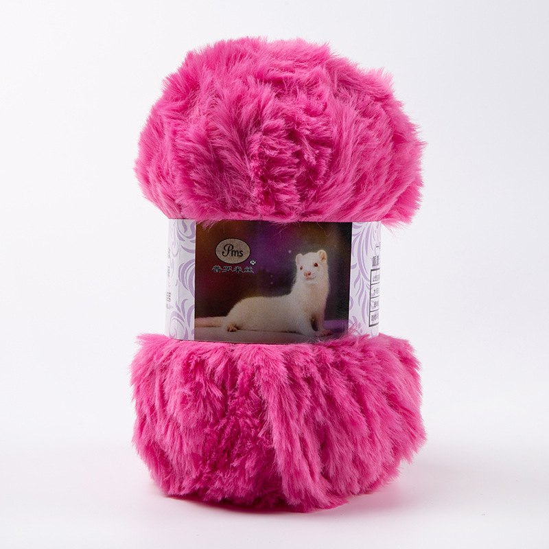 Imitación de visón terciopelo grueso lana tejida a mano DIY Imitación Piel terciopelo visón terciopelo sombrero bufanda manta hilo al por mayor