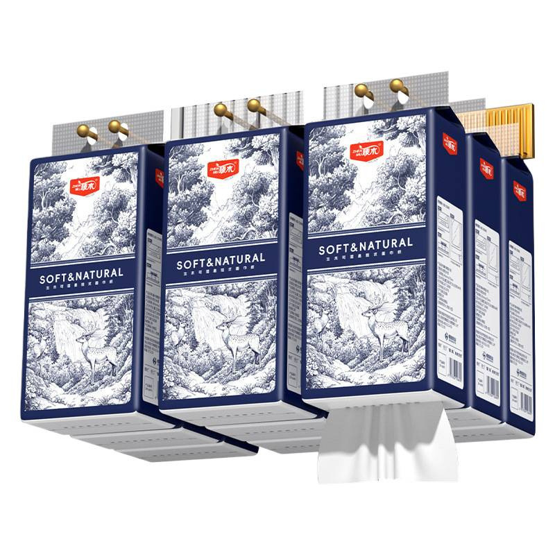 Papel de extracción de inodoros colgantes, hoteles de catering, toallas de papel domésticas, caja de extracción de papel doméstica, gran cantidad de paquetes asequibles