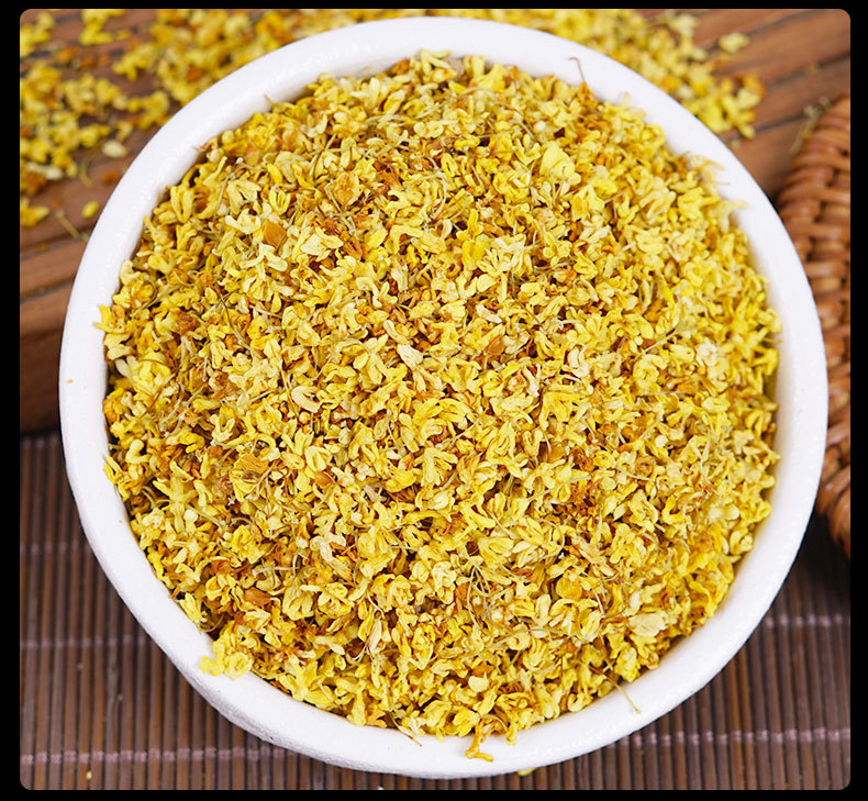 Dried Osmanthus Flowers (Osmanthus fragrans) — Gui Hua Food-Herb Floral Tea, 40g Jar preparation