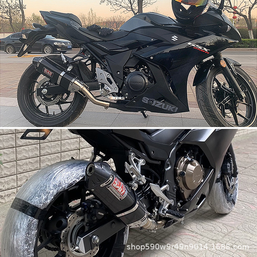 Suitable for Yamaha R15R25 Gsxr600 Duke250Rc390 Modified Trc Yoshimura Triangular Exhaust Pipe