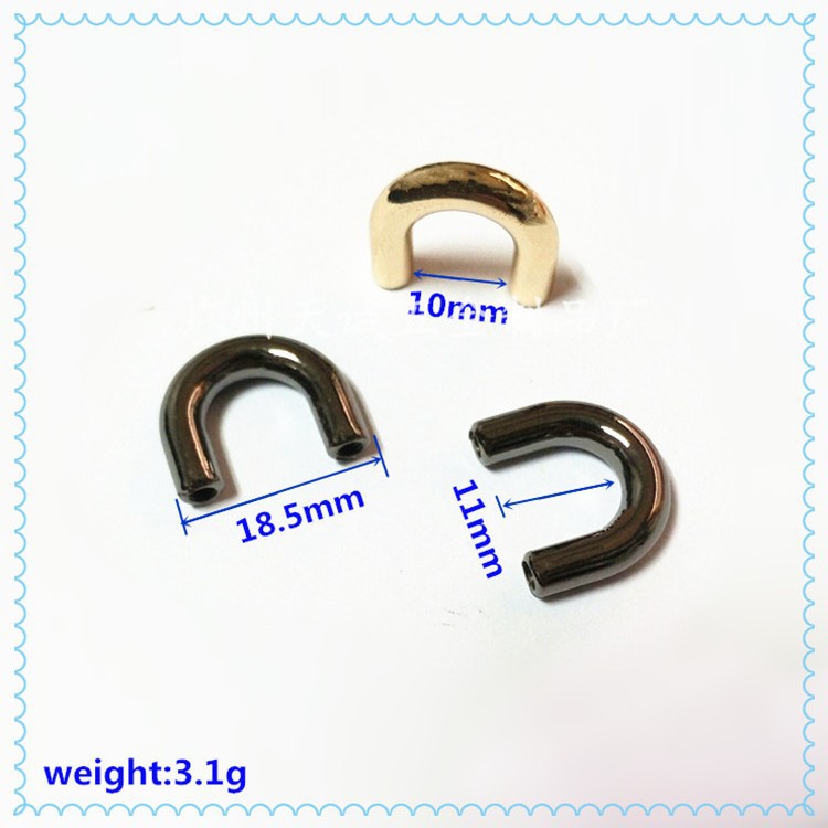 厂家批发金属拱桥五金 包包合金提手拱桥 3分U型拱桥箱包五金配件