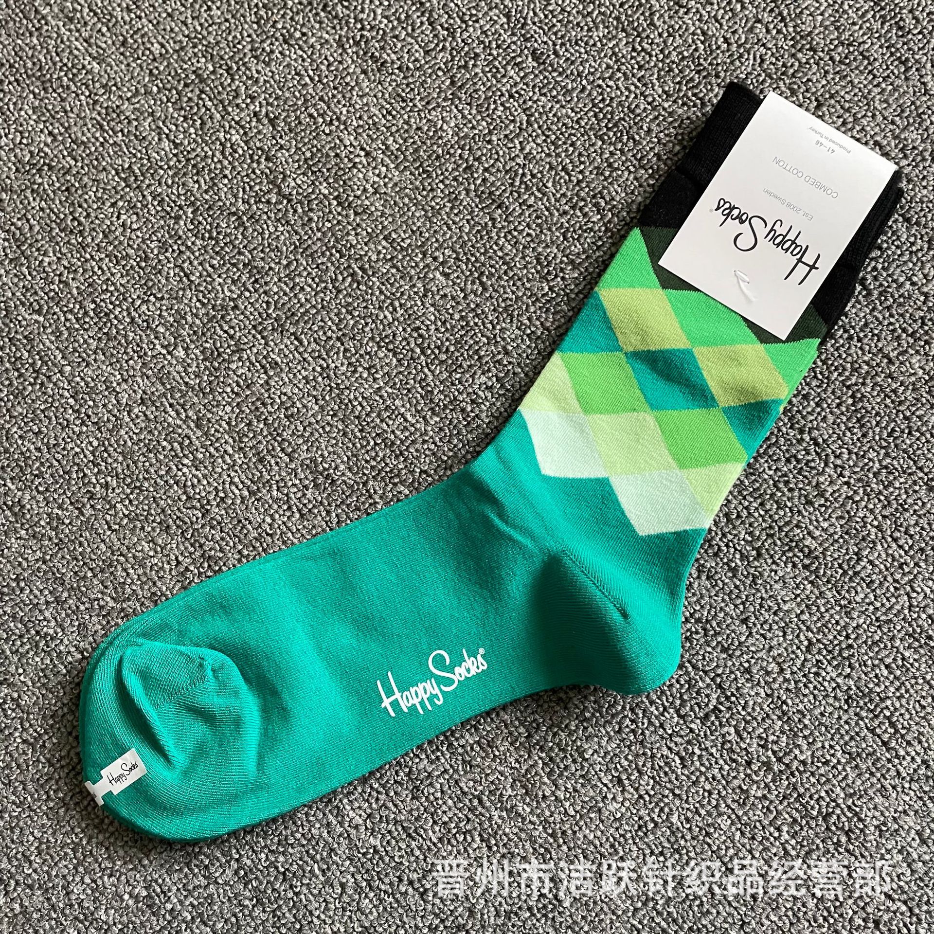 Happy socks新品高品质ハイレザー男性ソックススウェーデンコットンソックスファッションソックスカップルinsロング美脚ソックス