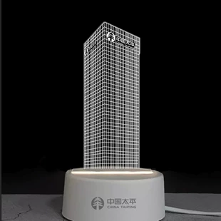 Акриловая ночная лампа (Yayli) маленькая ночная светильник, USB 4W, настраиваемый 3D дизайн – подарочная упаковка на день рождения