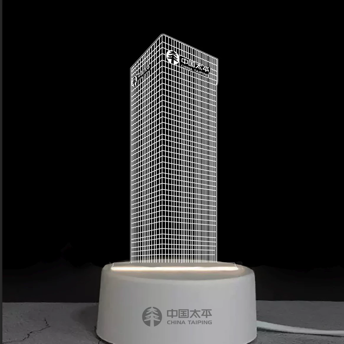 Акриловая ночная лампа (Yayli) маленькая ночная светильник, USB 4W, настраиваемый 3D дизайн – подарочная упаковка на день рождения