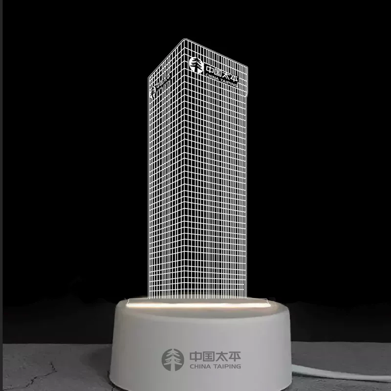 Акриловая ночная лампа (Yayli) маленькая ночная светильник, USB 4W, настраиваемый 3D дизайн – подарочная упаковка на день рождения