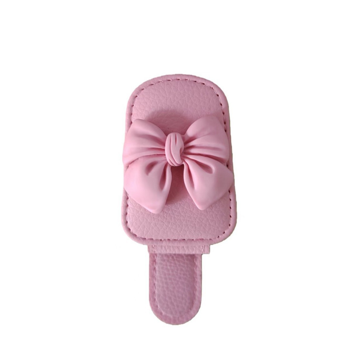 Cross-Border Simple Bow-Knot Pu Leather Car Glasses Holder Car Sun Visor Sunglasses Storage Clip Magnetic Glasses Clip