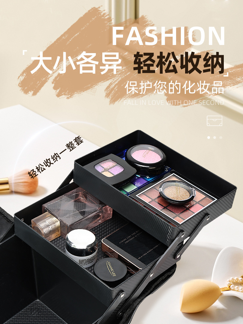 Nueva bolsa de manicura multicapa de gran capacidad a la moda, bolsa de maquillaje para artista de maquillaje, bolso de mano, caja de herramientas grande para maquillaje de tatuaje