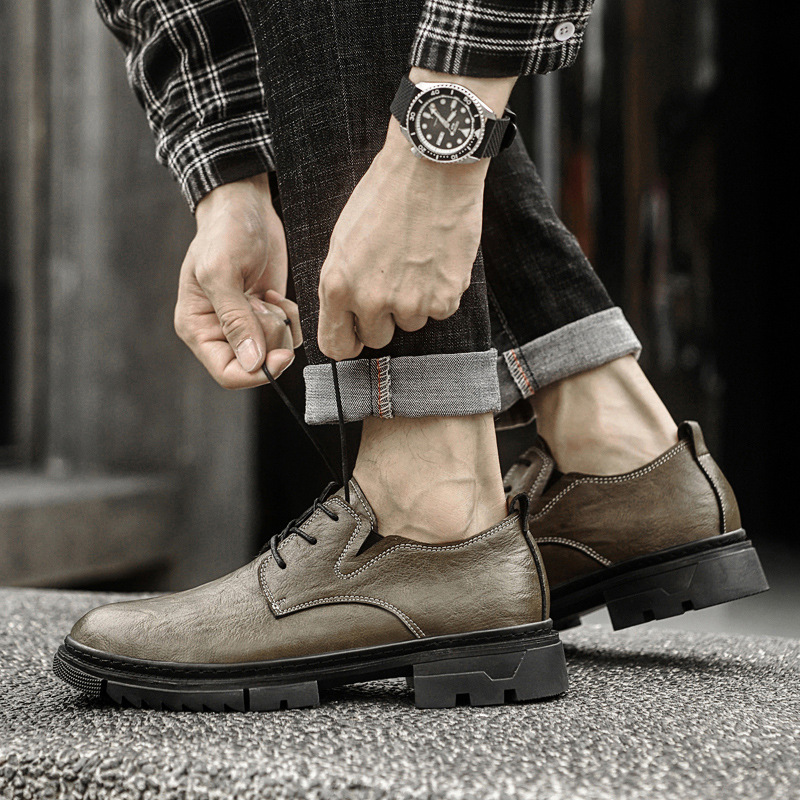 Pequeño tamaño 36 37 zapatos de cuero para hombre tamaño grande 45 negocios ocio 46 vestido formal 47 zapatos de hombre de pies pequeños