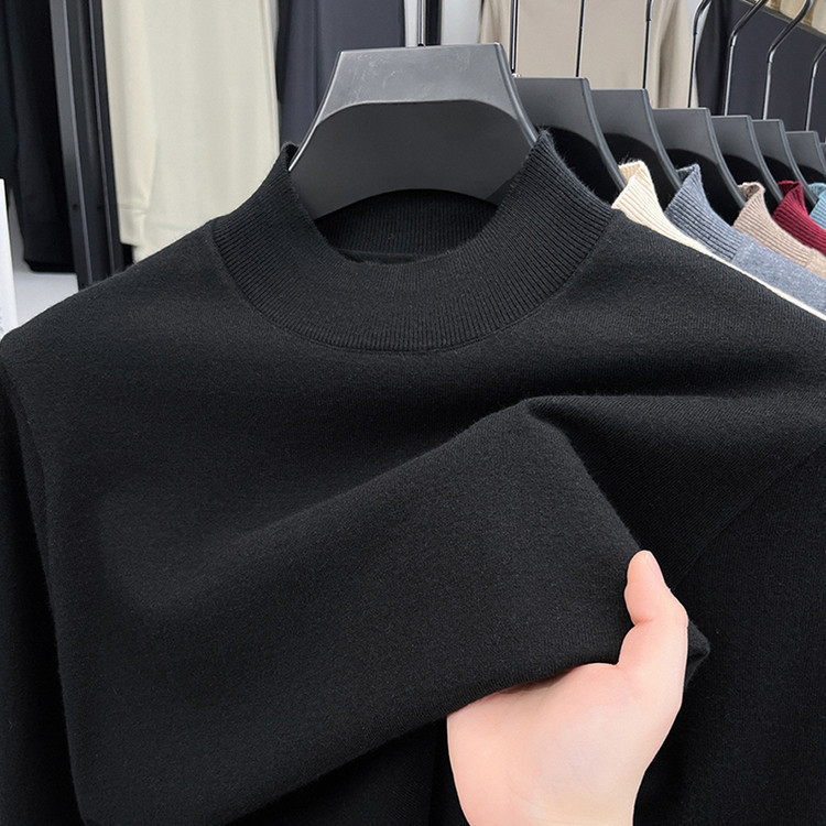 秋と冬のメンズセーター無地多用途ボトリングシャツ高品質高級紳士服卸売ドロップシッピングセーター|undefined