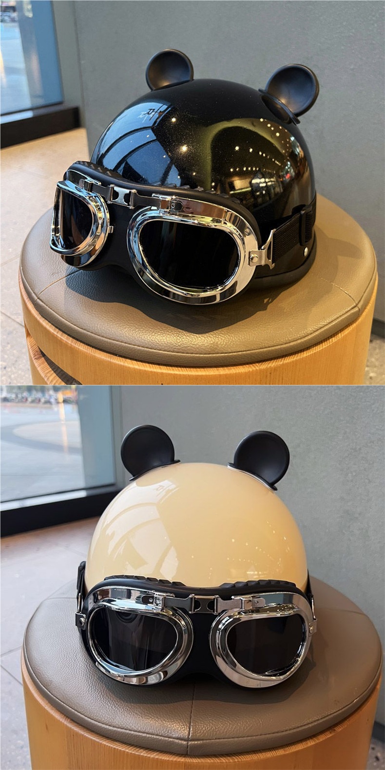 Retro Style Summer Lightweight 3C Standard Motorcycle Half Helmet