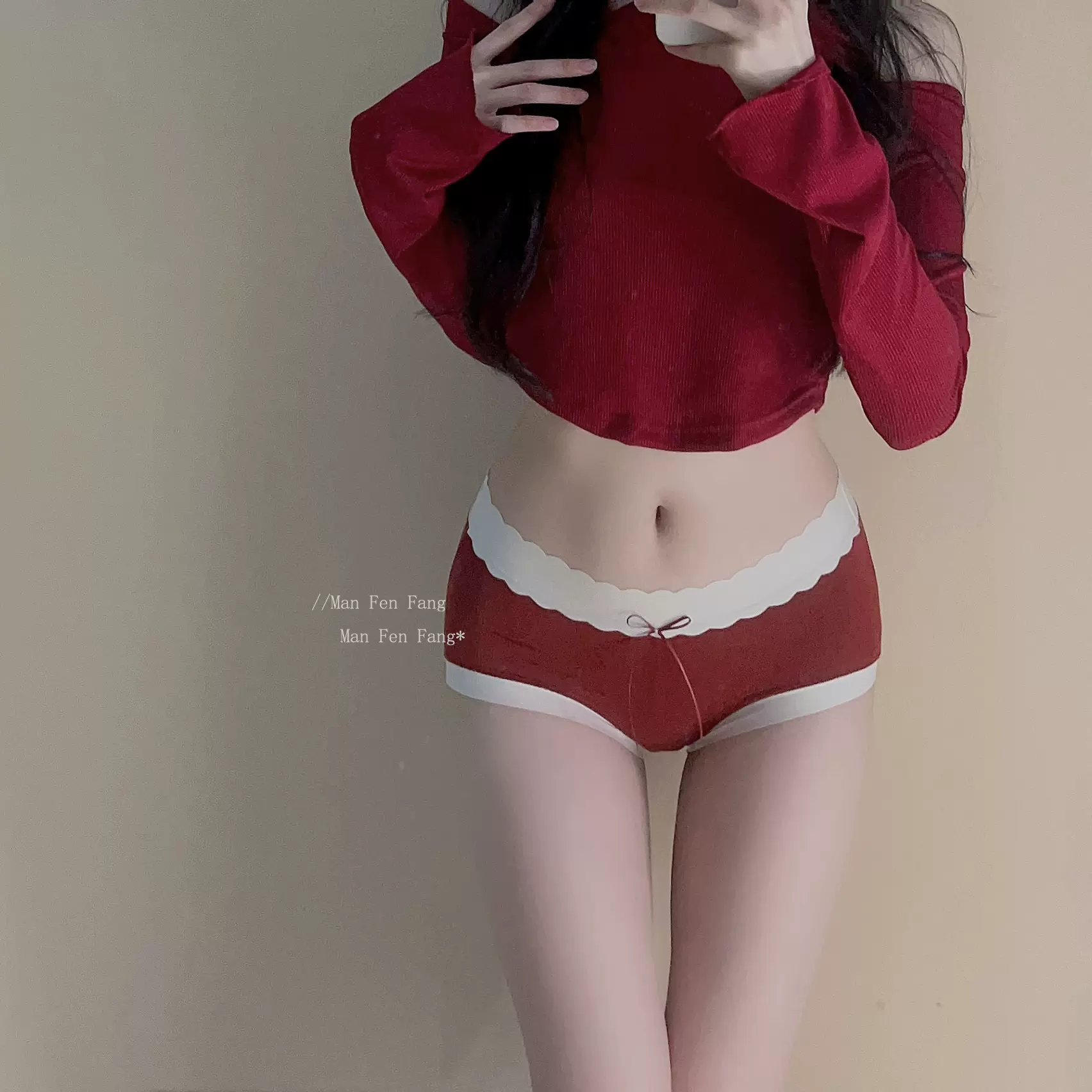 恋爱心事~日系莫代尔内裤女中腰无痕性感新兔年本命红包臀三角裤