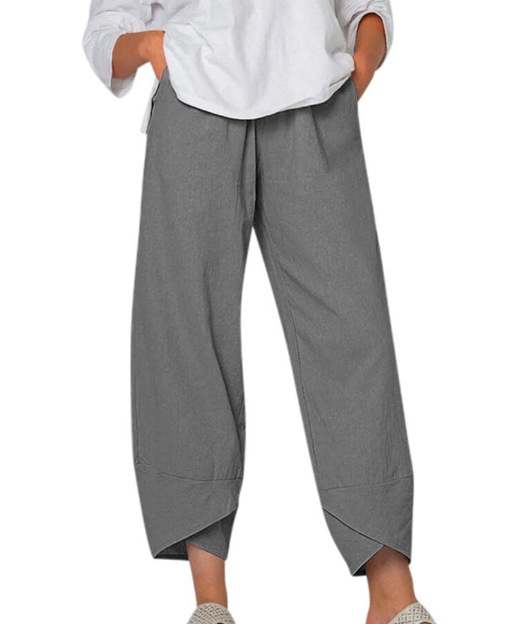 Lino de bambú 2023 nueva primavera suelta moda Impresión digital directa la fábrica pantalones casuales verano