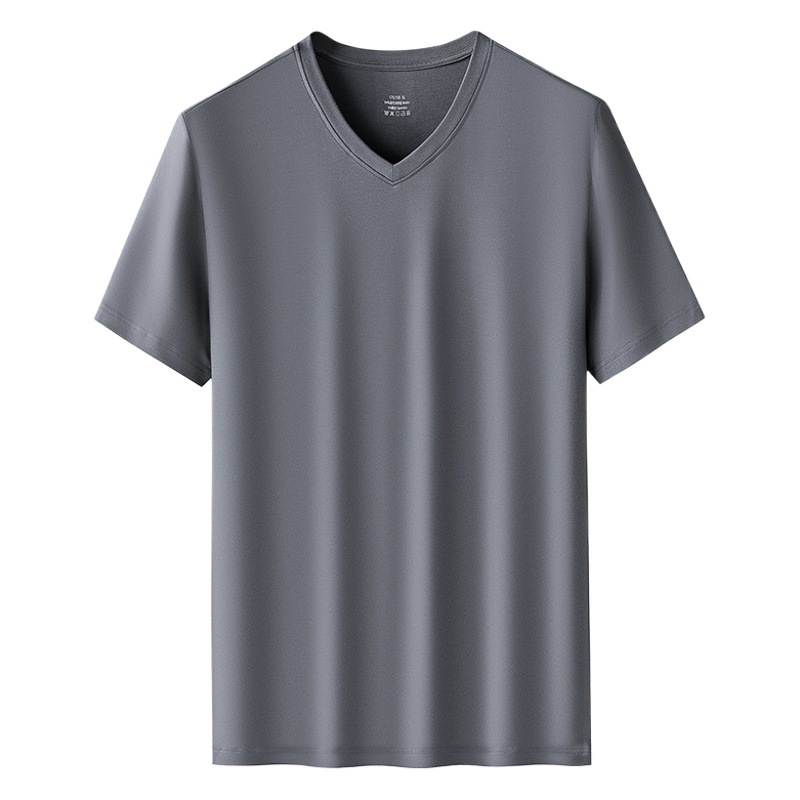 Camiseta de manga corta para hombre, estilo modal de los años 60, primavera/verano, color sólido, fina, sin costuras, adecuada para uso al aire libre, estilo moderno.