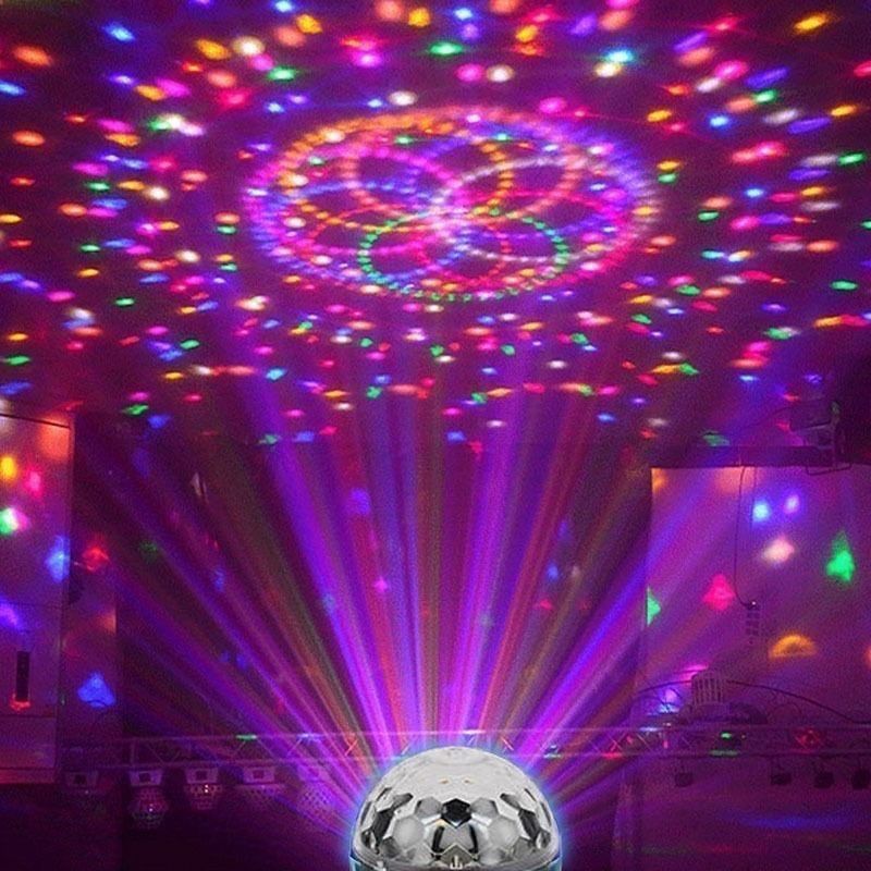 七彩旋转彩灯魔球灯泡家用闪光灯室内房间舞台灯广场舞彩灯