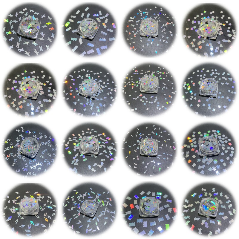 Factory Cross-Border Hot Selling Nail Art Special-Shaped Sequins Pet Accessories DIY Nail Glitter Powder Crafts Quicksand Flow Hemp