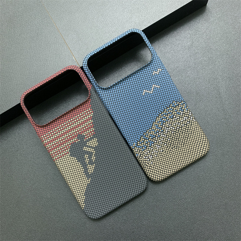 Suitable for Apple 17Promax Carbon Fiber Pattern All-Inclusive Anti-Fall Iphone16/15/14 Kevlar Pattern Mobile Phone Case Suitable for Apple 17Promax Carbon Fiber Pattern All-Inclusive Anti-Fall Iphone16/15/14 Kevlar Pattern Mobile Phone Case