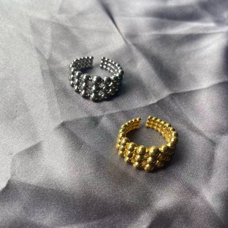 Women'S Gender Plating, Hollow Out Design 1 Piece Simple Style Ball Solid Color Alloy Plating Hollow Out 18k Gold Plated Women's Rings